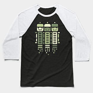 Acorn Rocket Bots Green Baseball T-Shirt